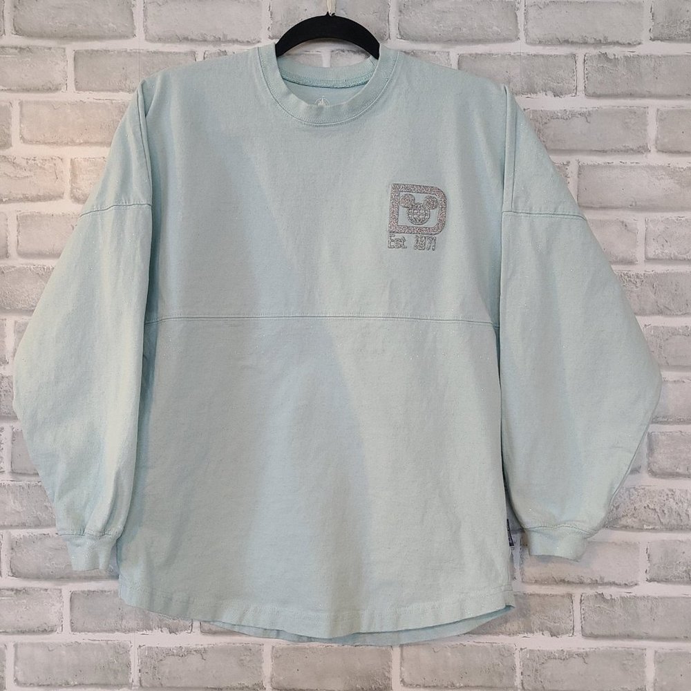 Disney Parks Arendelle Aqua Sparkle Glitter Spirit Jersey Walt Disney World XS